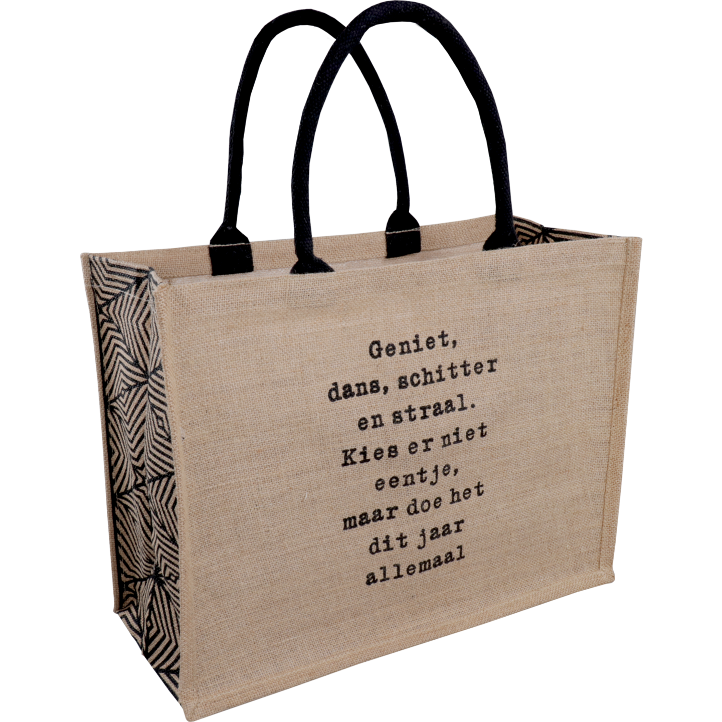 Jute kerst shopper