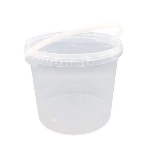 Plastic emmertjes 5,5 liter herbruikbaar met lekdichte deksel
